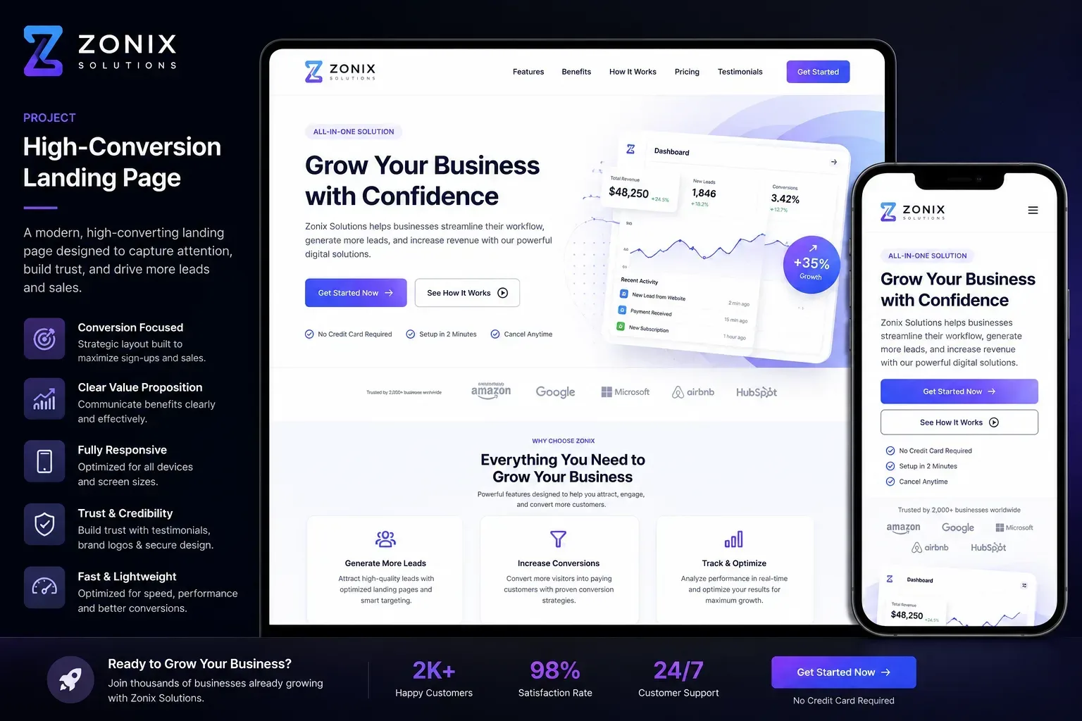 High-Conversion Landing Page